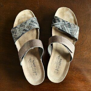 Naot Genuine Leather, Copper and Silver Color Sandals